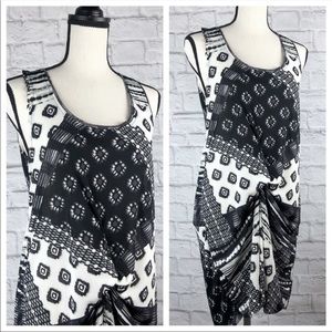 ZARA Geometric Print Sheer Swim Cover Up Size M
